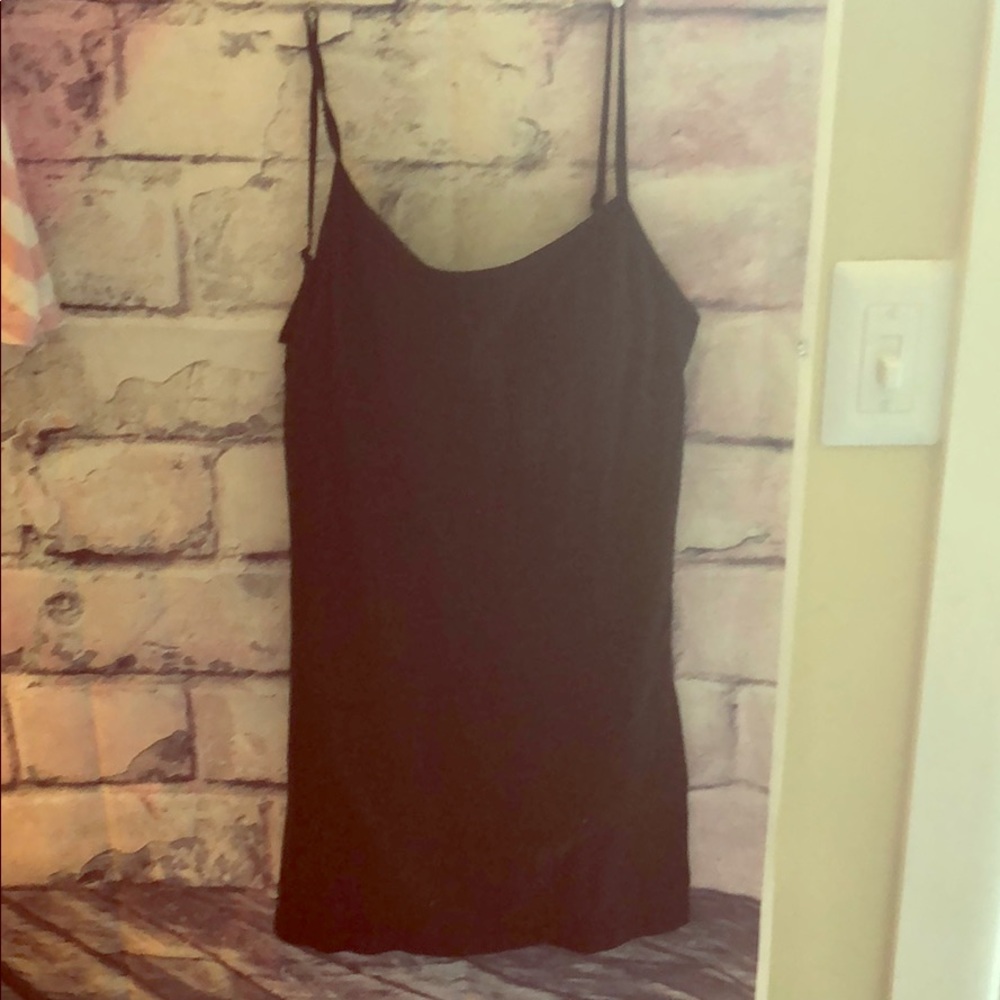 Black built in bra tank top